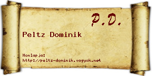 Peltz Dominik névjegykártya